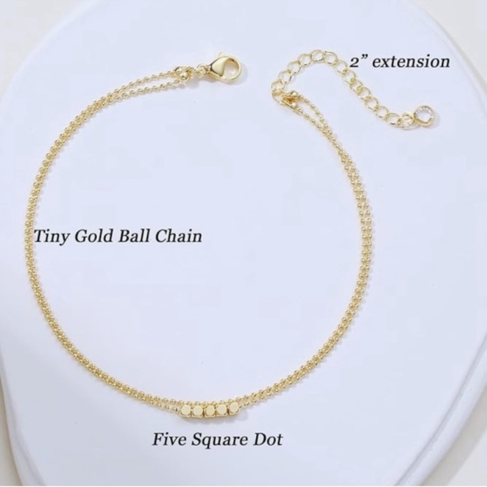 NEW 14K Gold Plated Elegant Gold Ankle Bracelet - Picture 2 of 6